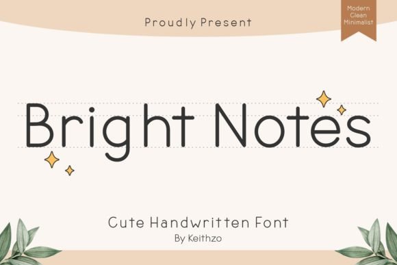 Bright Notes: The Playful Script Font for Modern Web Design