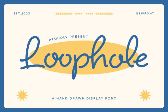 Loophole: A Hand-Drawn Display Font for Authentic Branding
